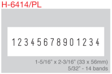 H-6414PL - H-6414PL Heavy Duty Self-Inking Numberer with Plate