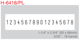 H-6418PL - H-6418Pl Heavy Duty Self-Inking Numberer with Plate