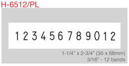 H-6512PL - H-6512PL Heavy Duty Self-Inking Numberer with Plate