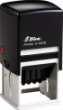 Shiny Self-Inking Dater.  1-1/4" x 1 1/4".  1/4" Die Plate above and below date.