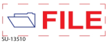 2 Color "File" <BR> Title Stamp