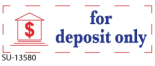 2 Color "For Deposit" <BR> Title Stamp