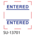 SU-13701 - Small "Entered" <BR> Title Stamp