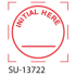 SU-13722 - Small "Initial Here" <BR> Title Stamp